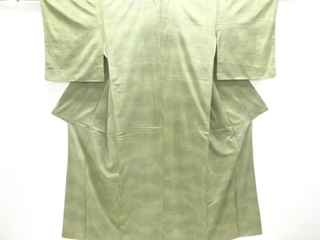 JAPANESE KIMONO / ANTIQUE KIMONO / SILK / TSUMUGI / WOVEN RAIN STRIPE